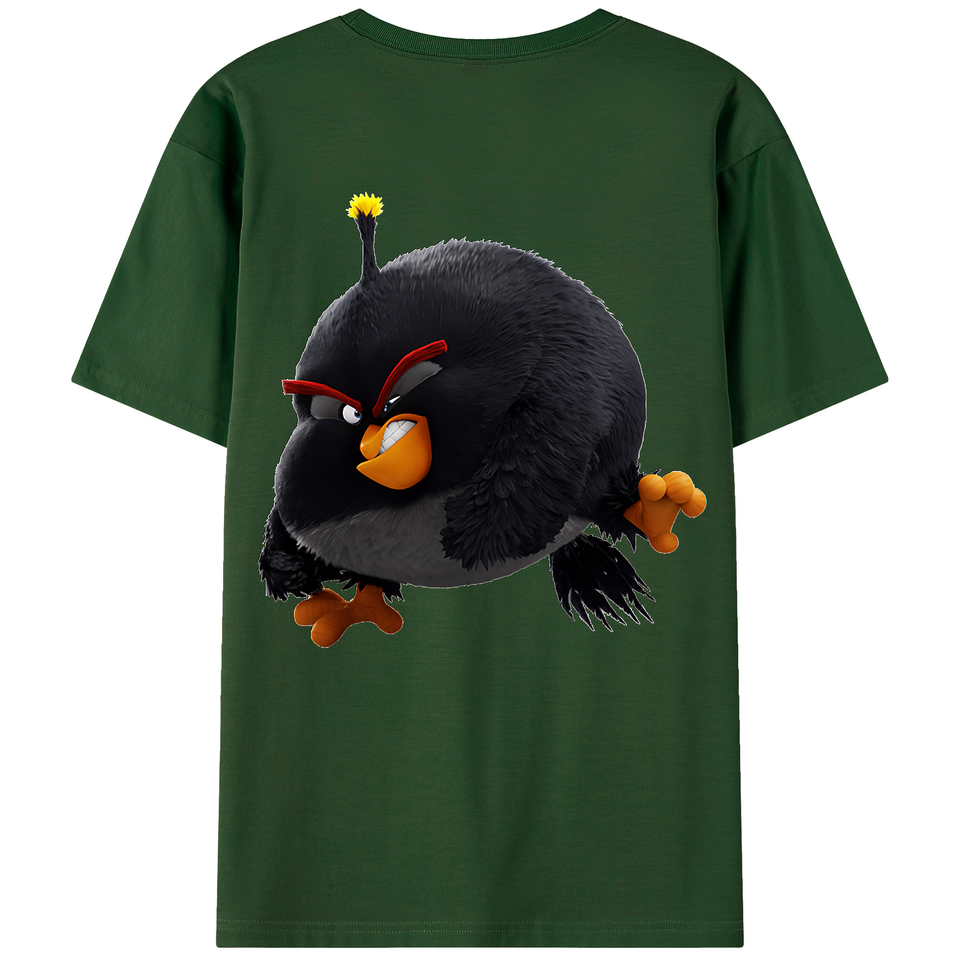 （画像用） Angry Birds アングリーバード 綿100％半袖Tシャツ（背面プリント）